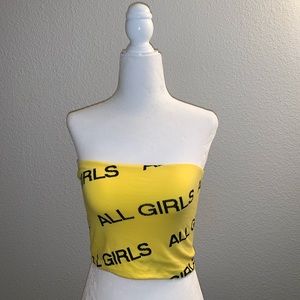 Yellow tube top